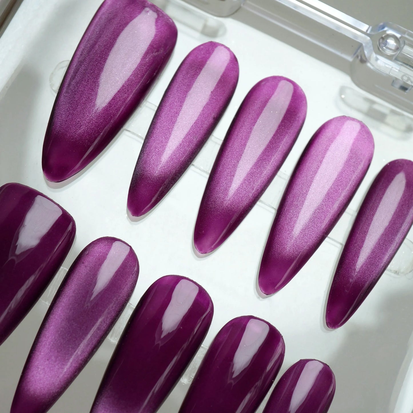 MY 81 | Amethyst Glow nail art detail view – Donailsart