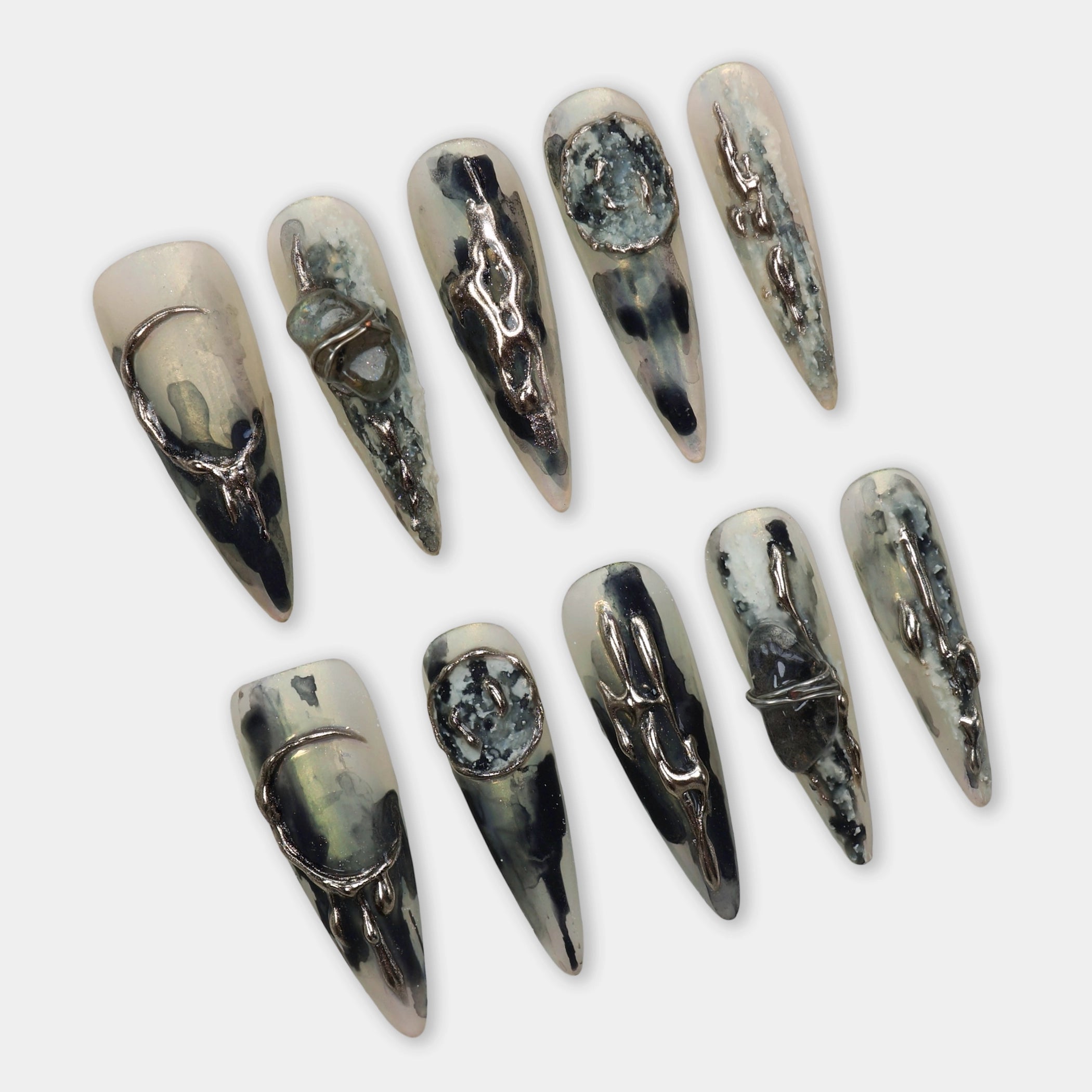 Lunar Crescent | Press On Nails | DoNailsArt