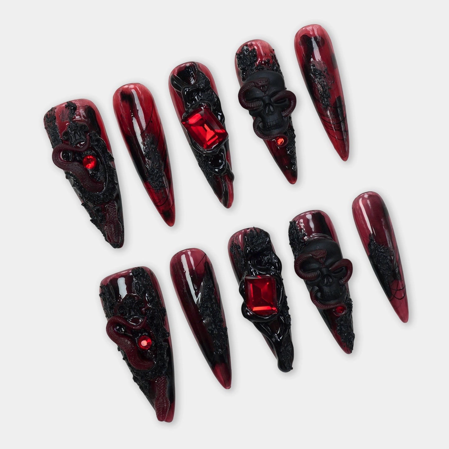 Crimson Serpent Skull