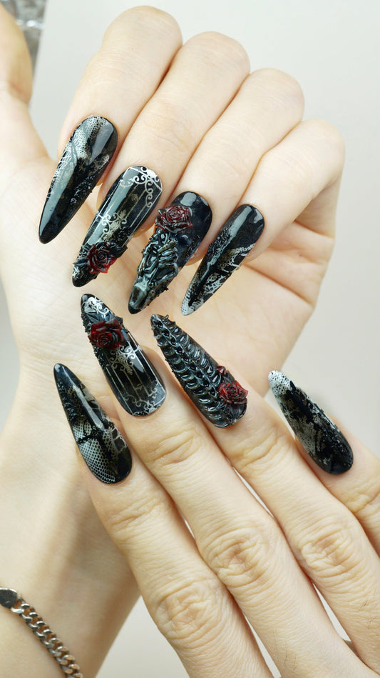 🖤 11 Gothic Nails Designs That Take Hours to Create