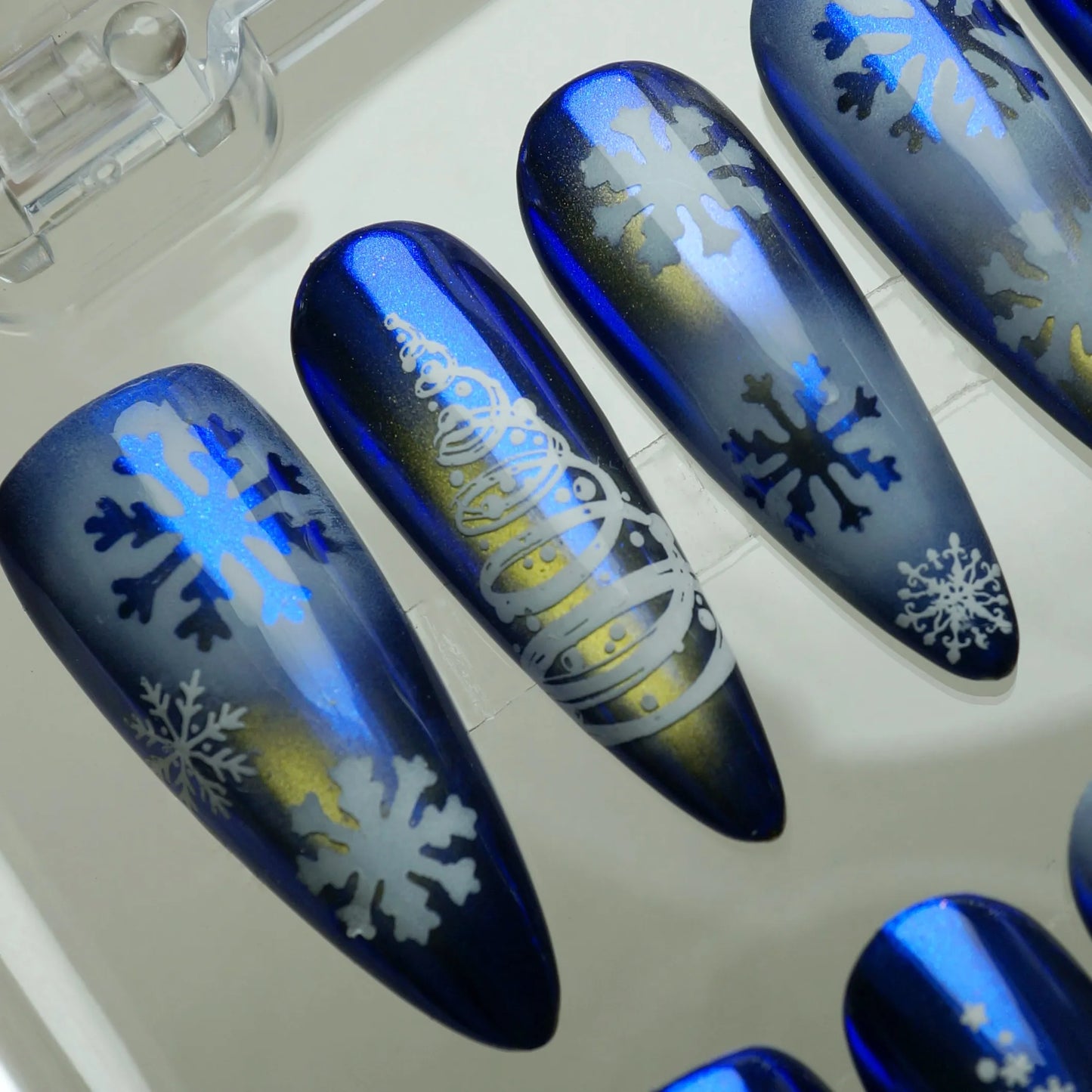 Winter Sonata nail art detail view – Donailsart