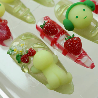 Strawberry Smiski - Glow in the dark