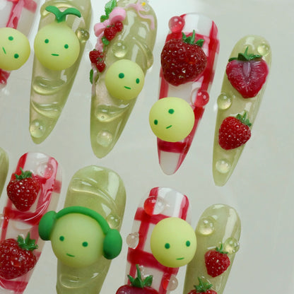 Strawberry Smiski - Glow in the dark