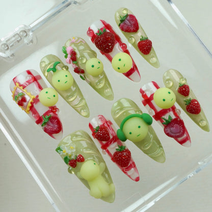 Strawberry Smiski - Glow in the dark