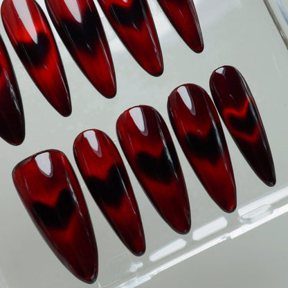 Heartburn nail art side angle – Donailsart