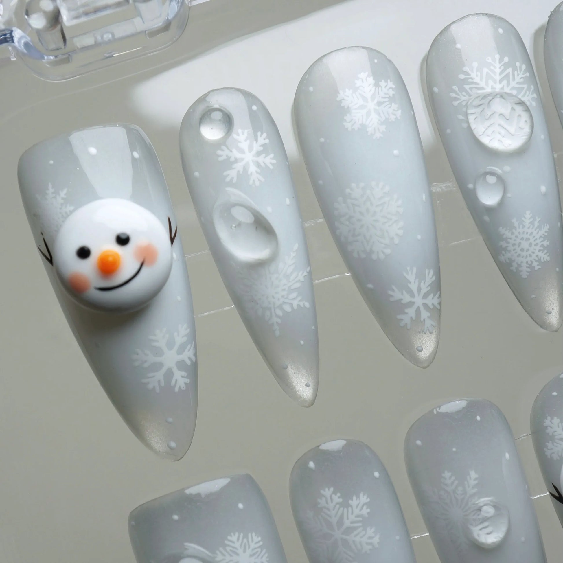 Snowed In nail art side angle – Donailsart