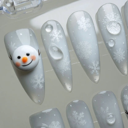 Snowed In nail art side angle – Donailsart