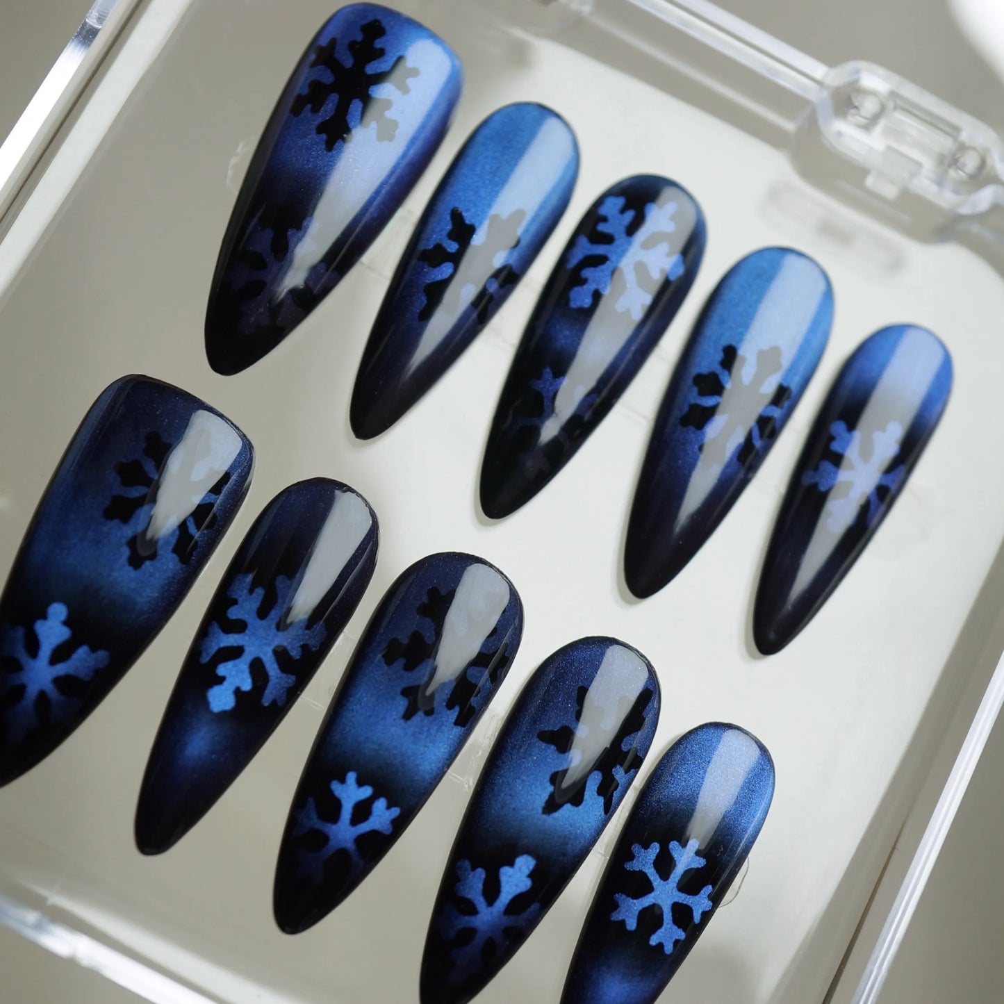 Frostbite Eclipse nail art detail view – Donailsart