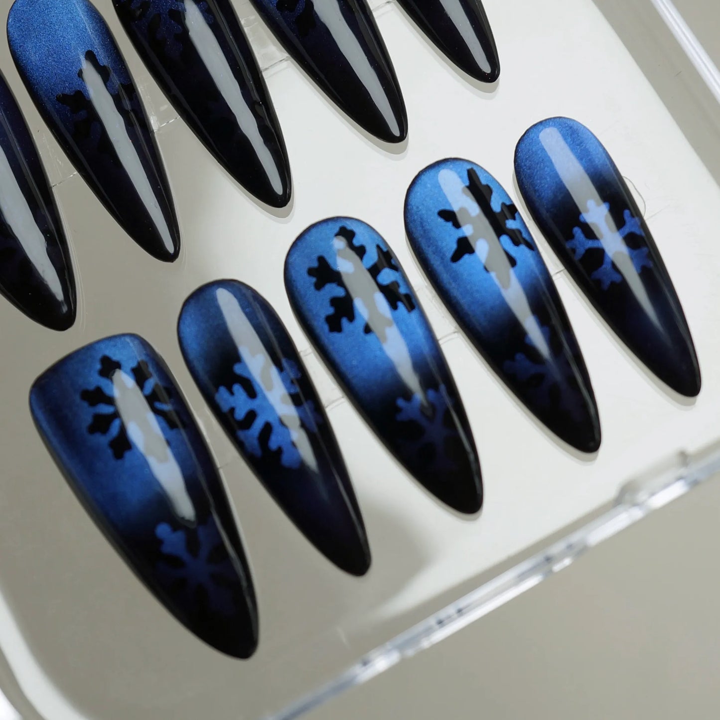Frostbite Eclipse nail art side angle – Donailsart