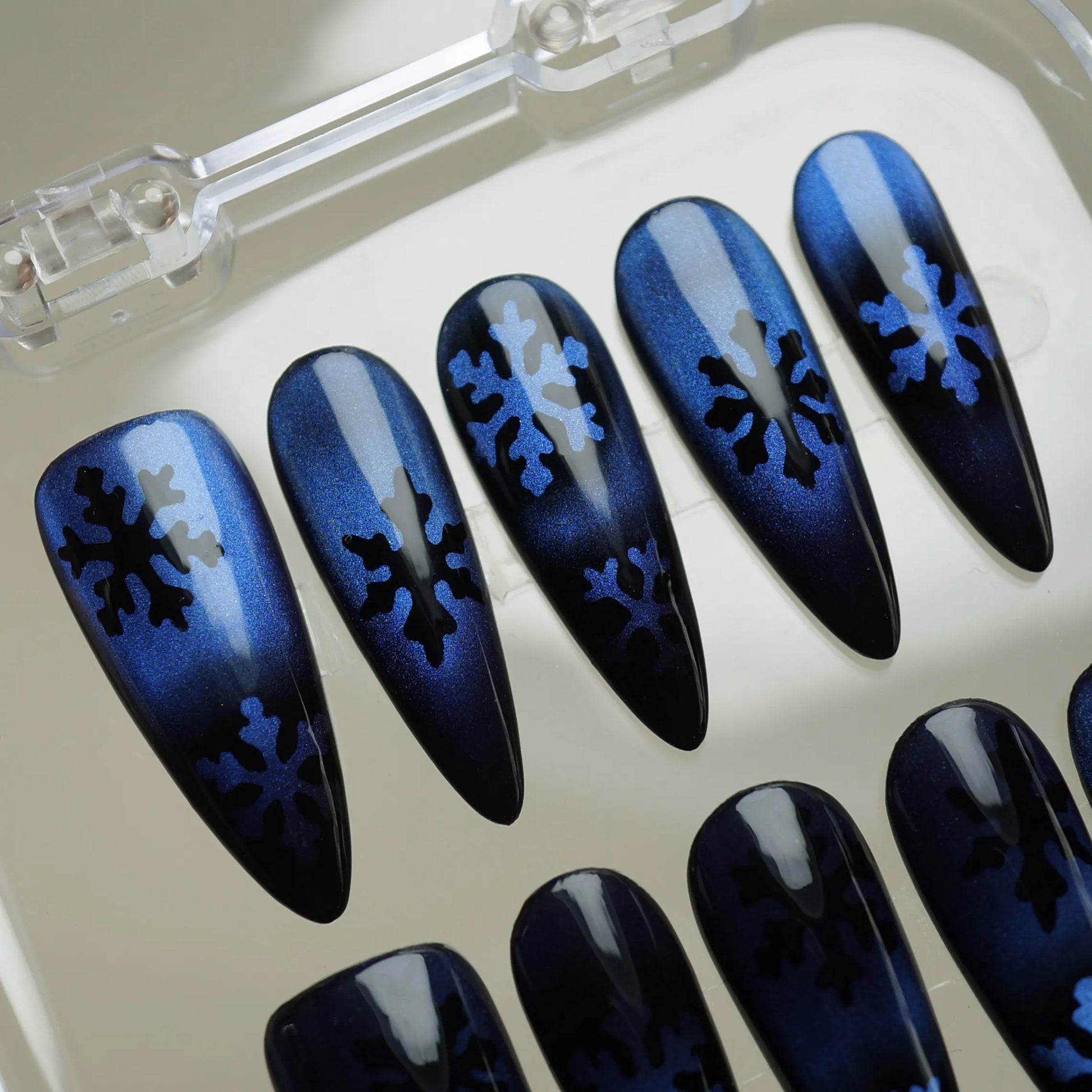 Frostbite Eclipse nail art close-up – Donailsart