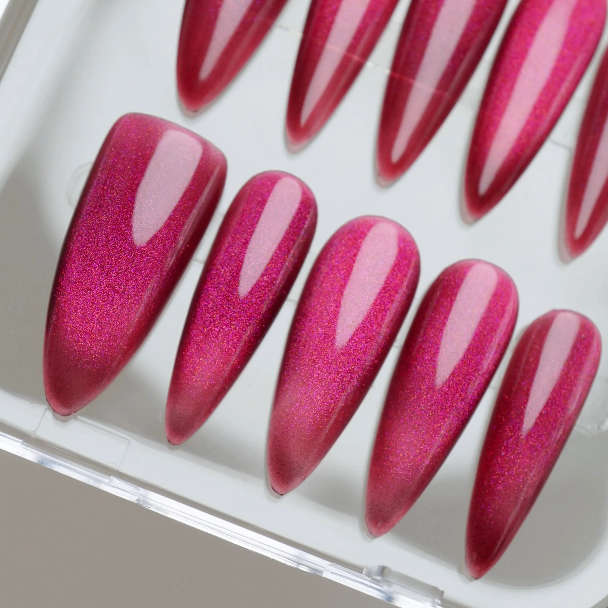 X20 | Pink Voltage press-on nails on hand – Donailsart
