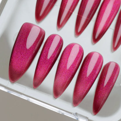 X20 | Pink Voltage press-on nails on hand – Donailsart