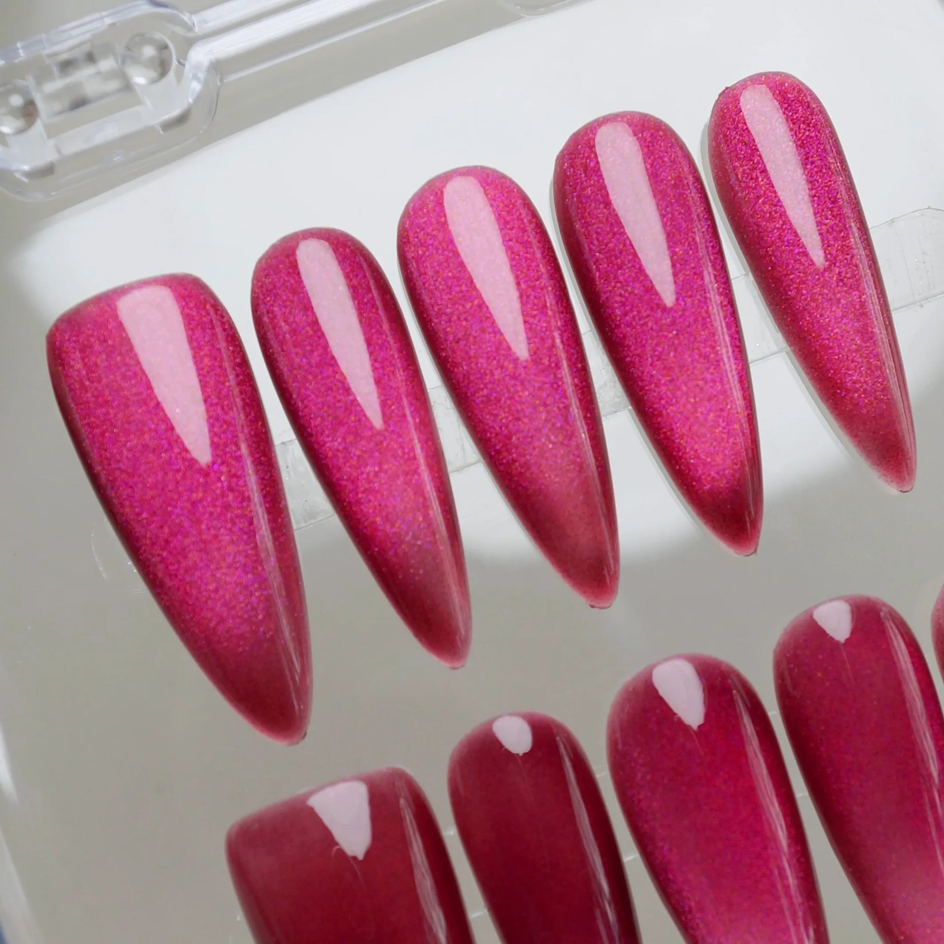 X20 | Pink Voltage nail art close-up – Donailsart