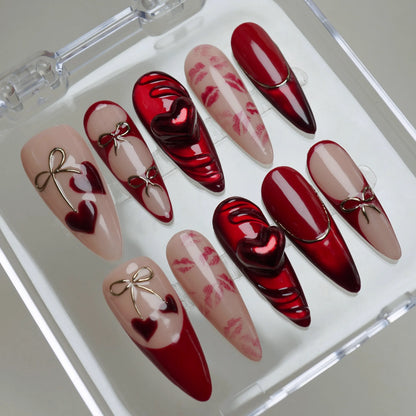 Lovers' Seal nail art detail view – Donailsart