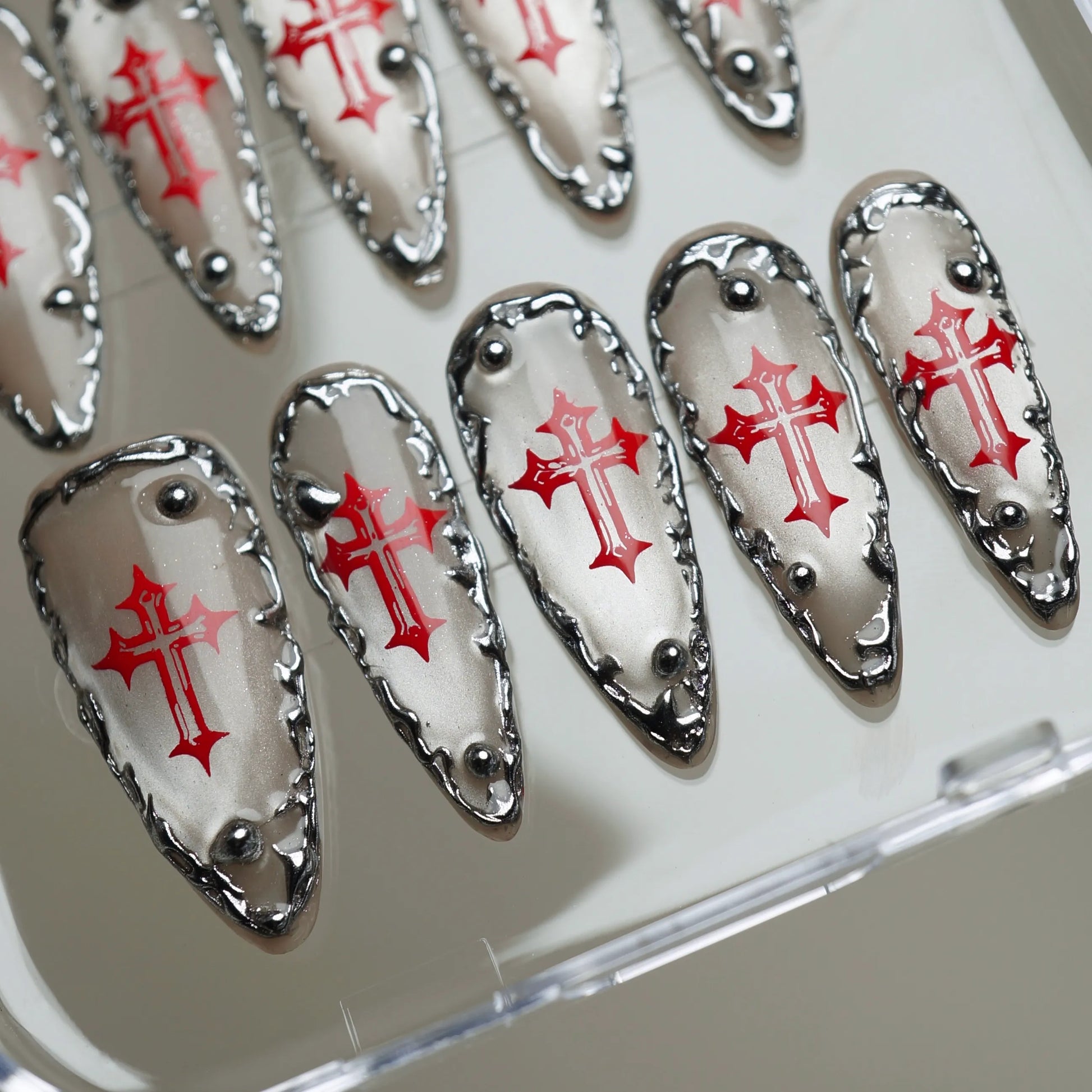 Sacred Sin nail art side angle – Donailsart