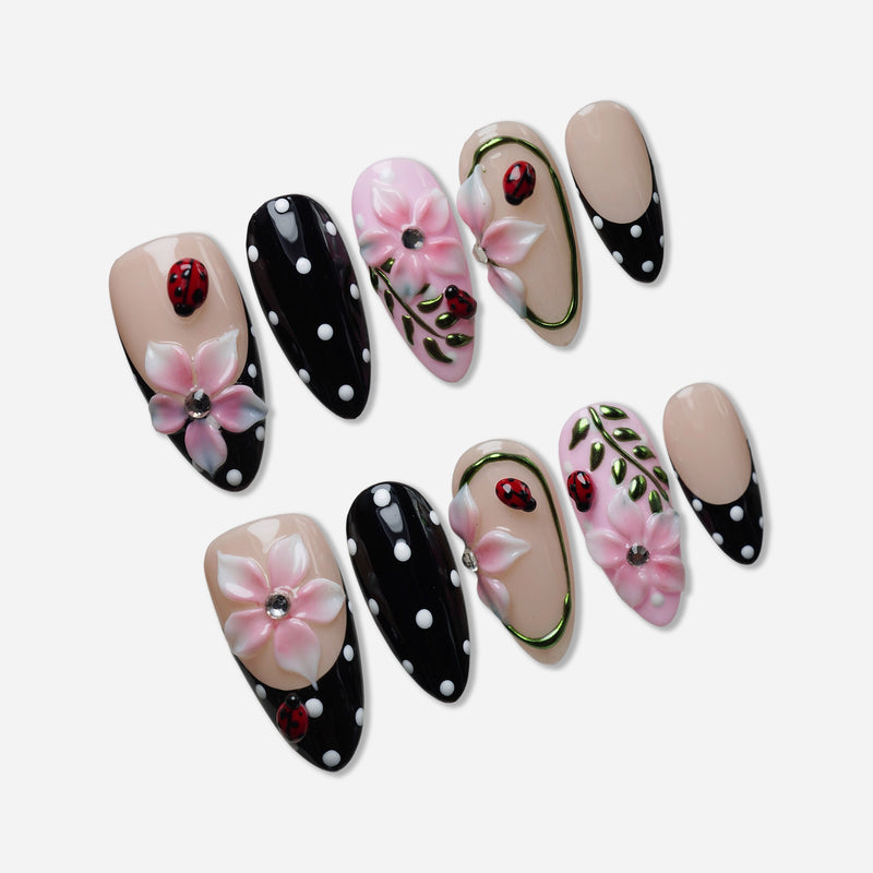 Ladybug Parlor press-on nails