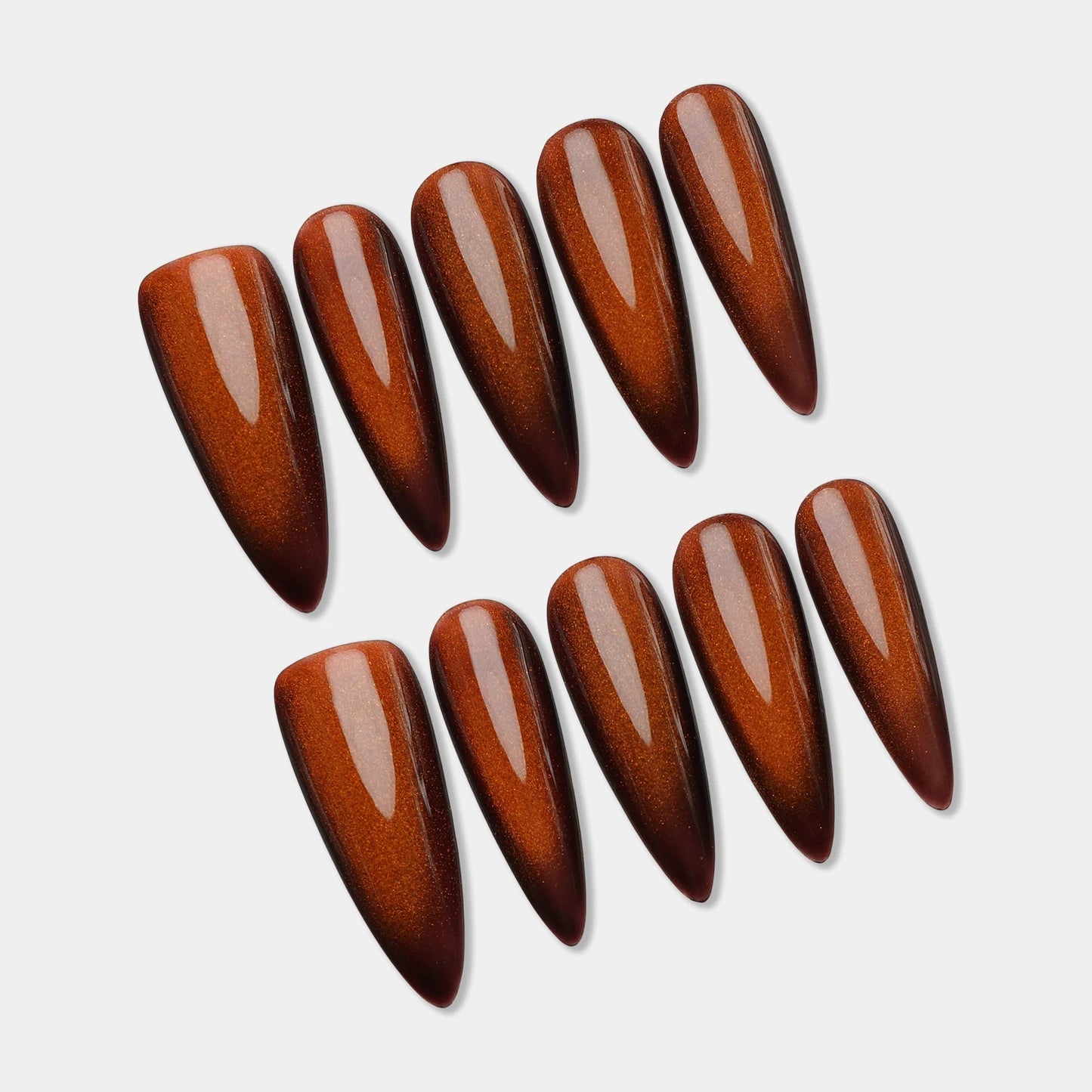 X21 | Molten Amber press-on nail set by Donailsart – molten nail art