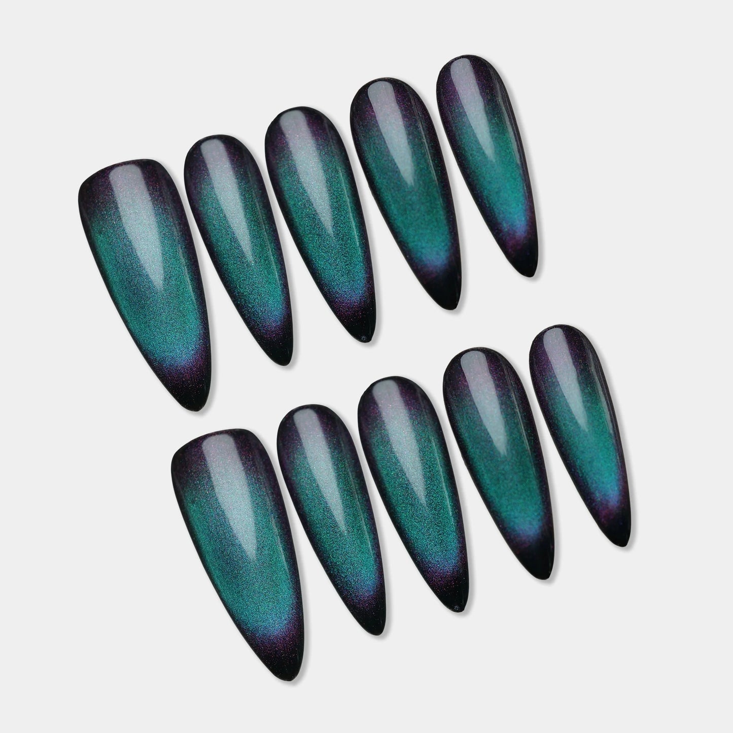 YU02 | Nebula Tide press-on nail set by Donailsart – cosmic nail art