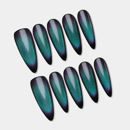 YU02 | Nebula Tide press-on nail set by Donailsart – cosmic nail art
