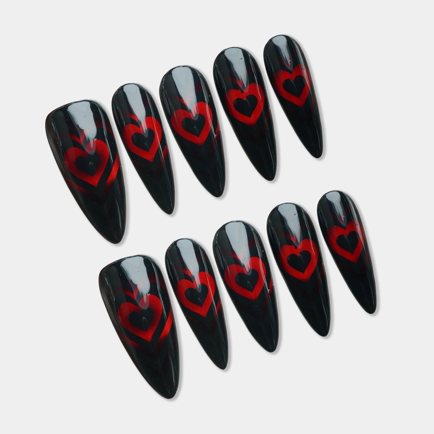 Noir Crush press-on nail set by Donailsart – matte black nail art
