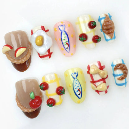 Breakfast Press On Nails Do Nails Art